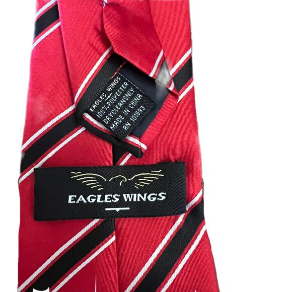 Eagles Wings Utah Utes Tie Vibrant Red and Black 3-1/2" x 57" - Picture 3 of 3